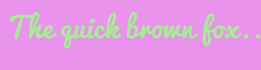 Image with Font Color A5ED93 and Background Color E993ED